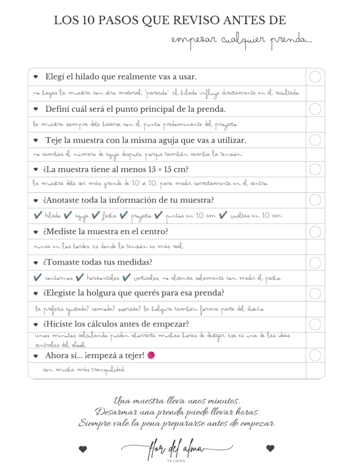 Los 10 pasos que reviso antes de empezar cualquier prenda
